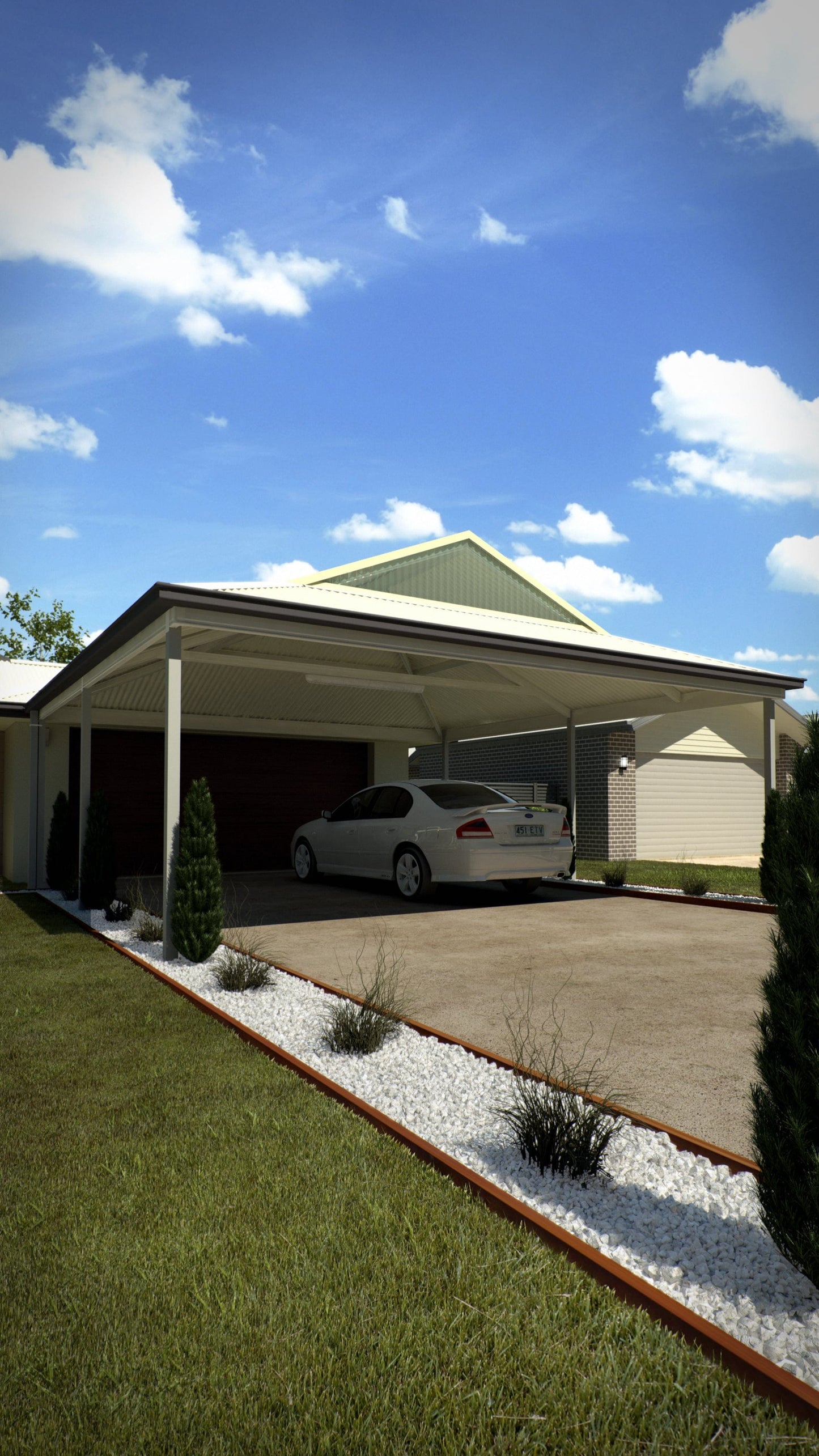 Dutch Gable Carport - 6m x 3m- Supply & Install QHI National