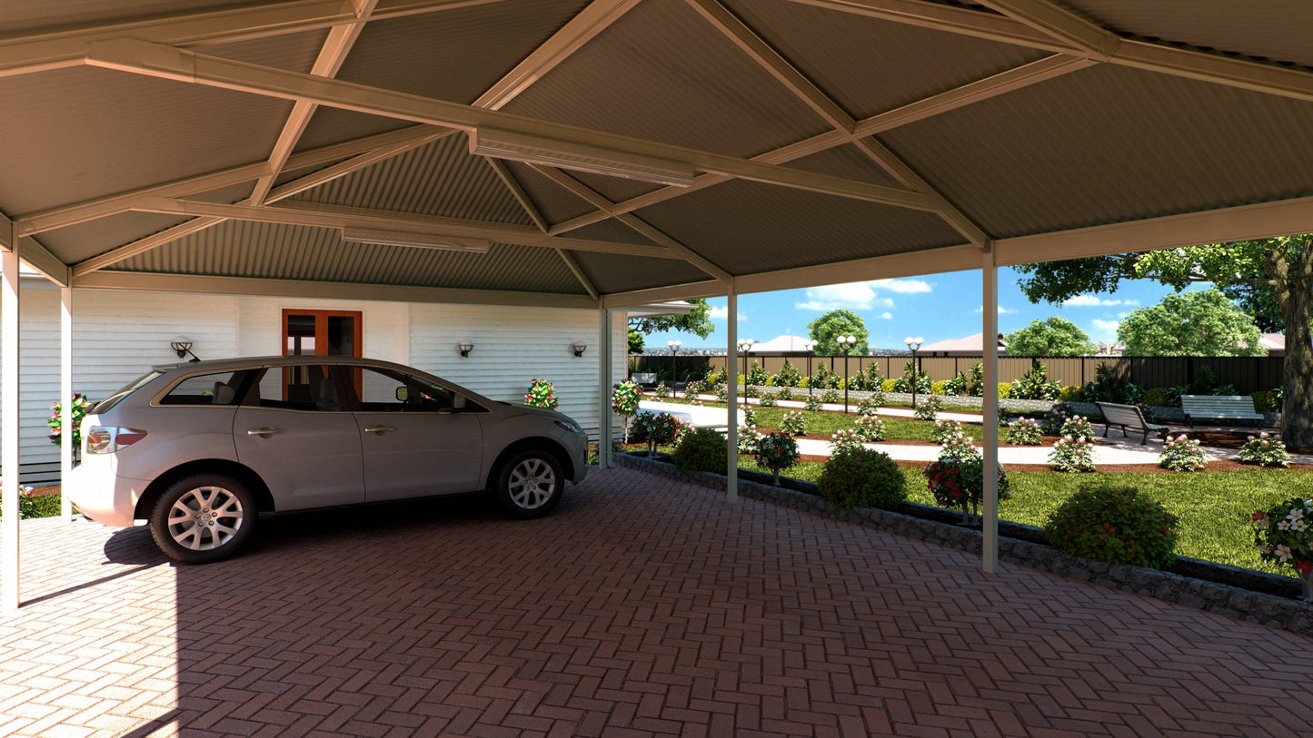 Hip Carport - 7m x 6m- Supply & Install QHI National