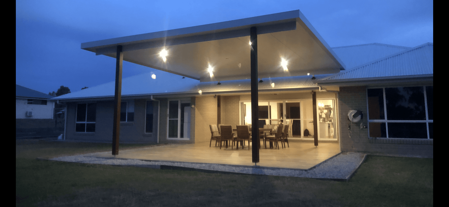 Insulated Flyover Patio Roof- 11m x 9m- Supply & Install QHI National