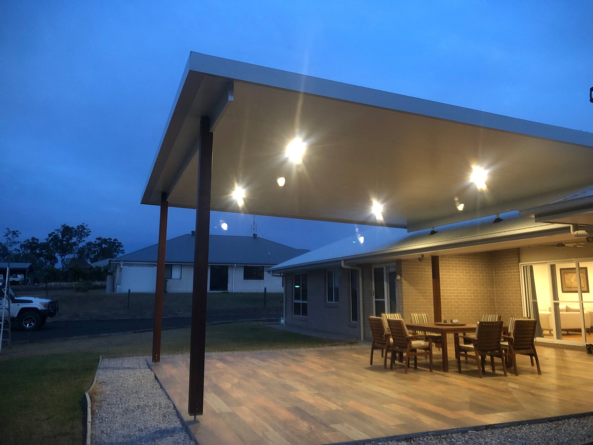 Insulated Flyover Patio Roof- 12m x 5m- Supply & Install QHI National