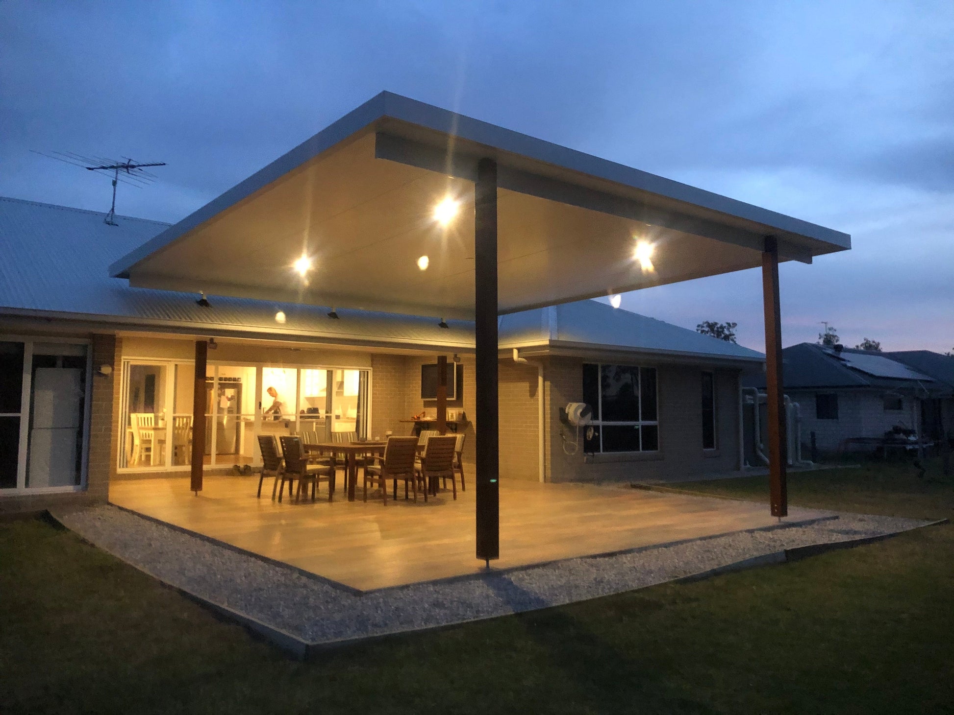 Insulated Flyover Patio Roof- 6m x 6m- Supply & Install QHI National