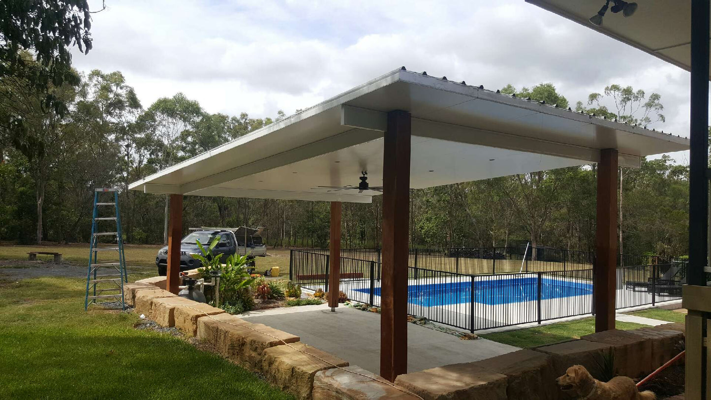 INSULATED Skillion Patio - 6m x 4m- Supply & Install QHI National