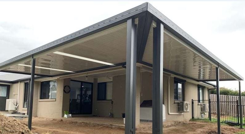 INSULATED Skillion Patio - 6m x 6m - Supply & Install QHI National