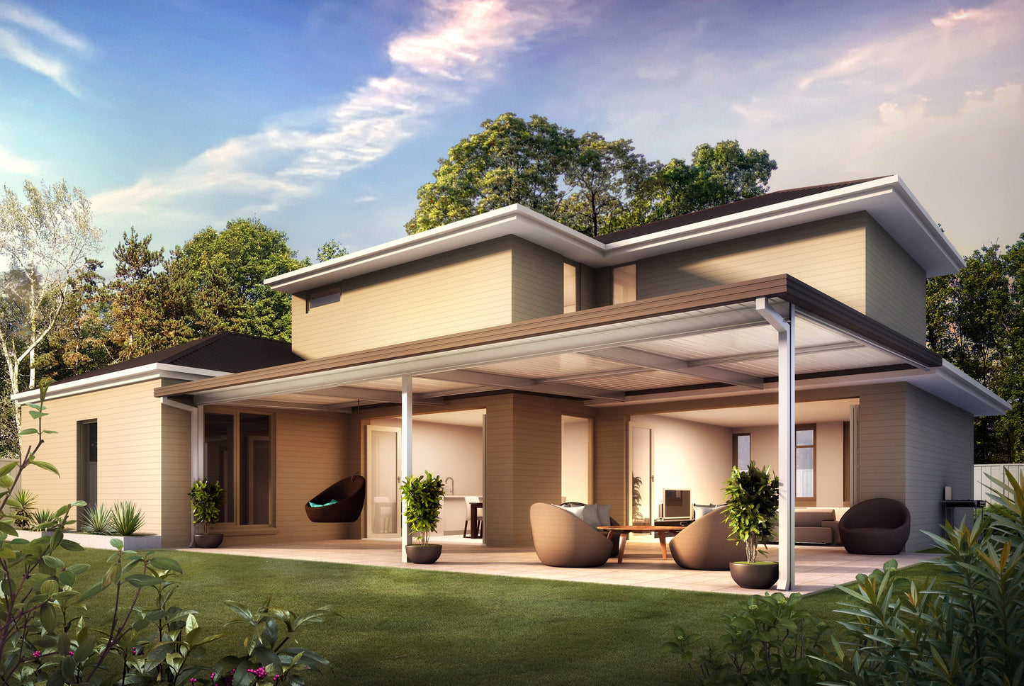 INSULATED Skillion Patio - 8m x 4m- Supply & Install QHI National