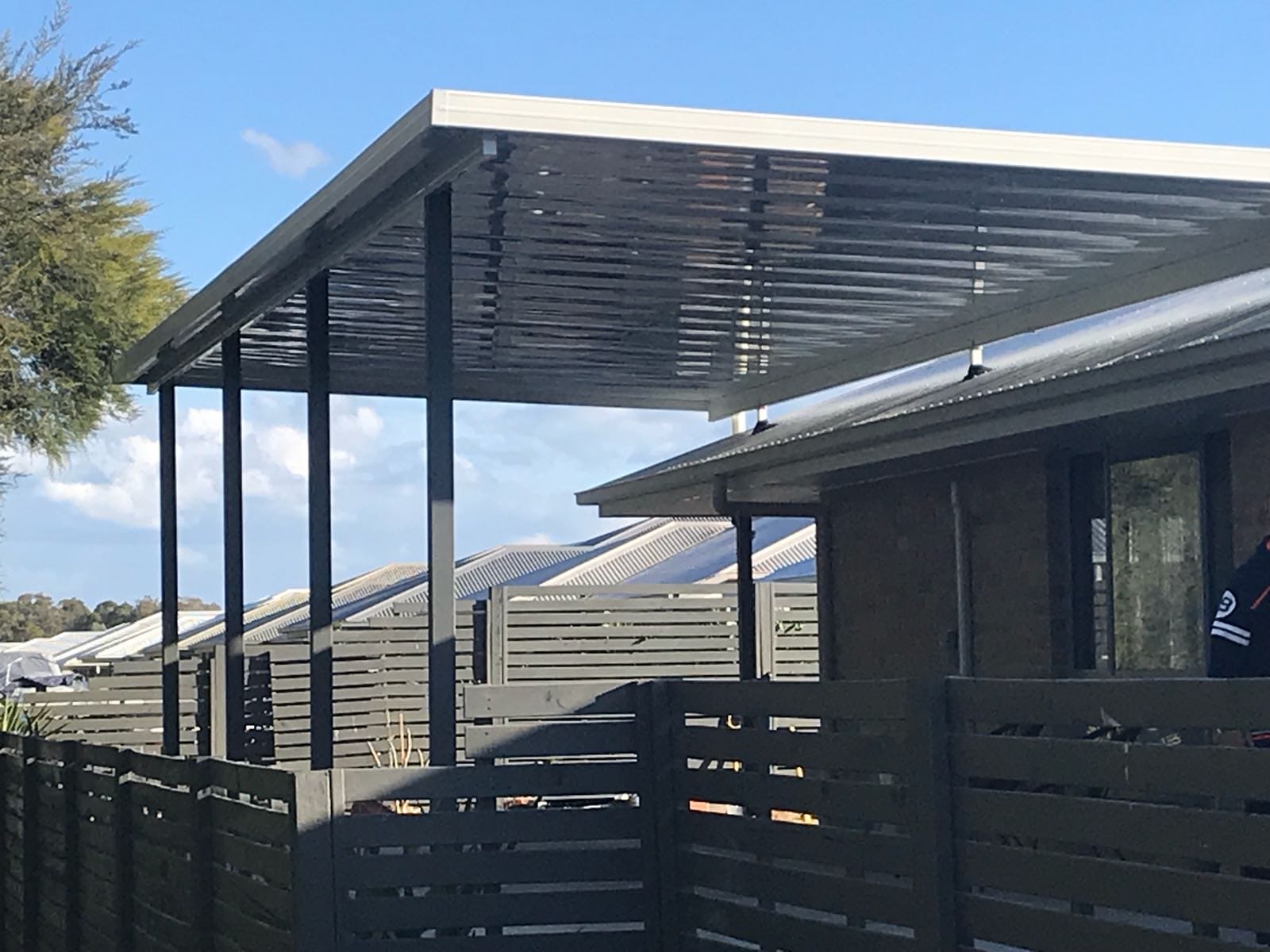 Non-Insulated Flyover Patio Roof - 12m x 5m- Supply & Install QHI National