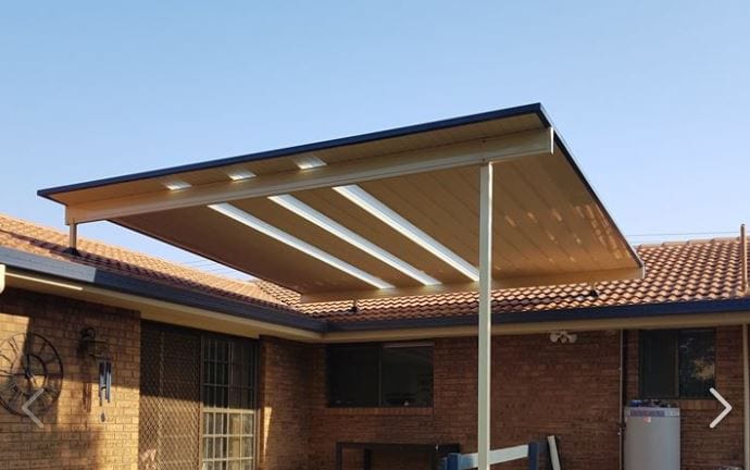 Non-Insulated Flyover Patio Roof - 9m x 5m- Supply & Install QHI National